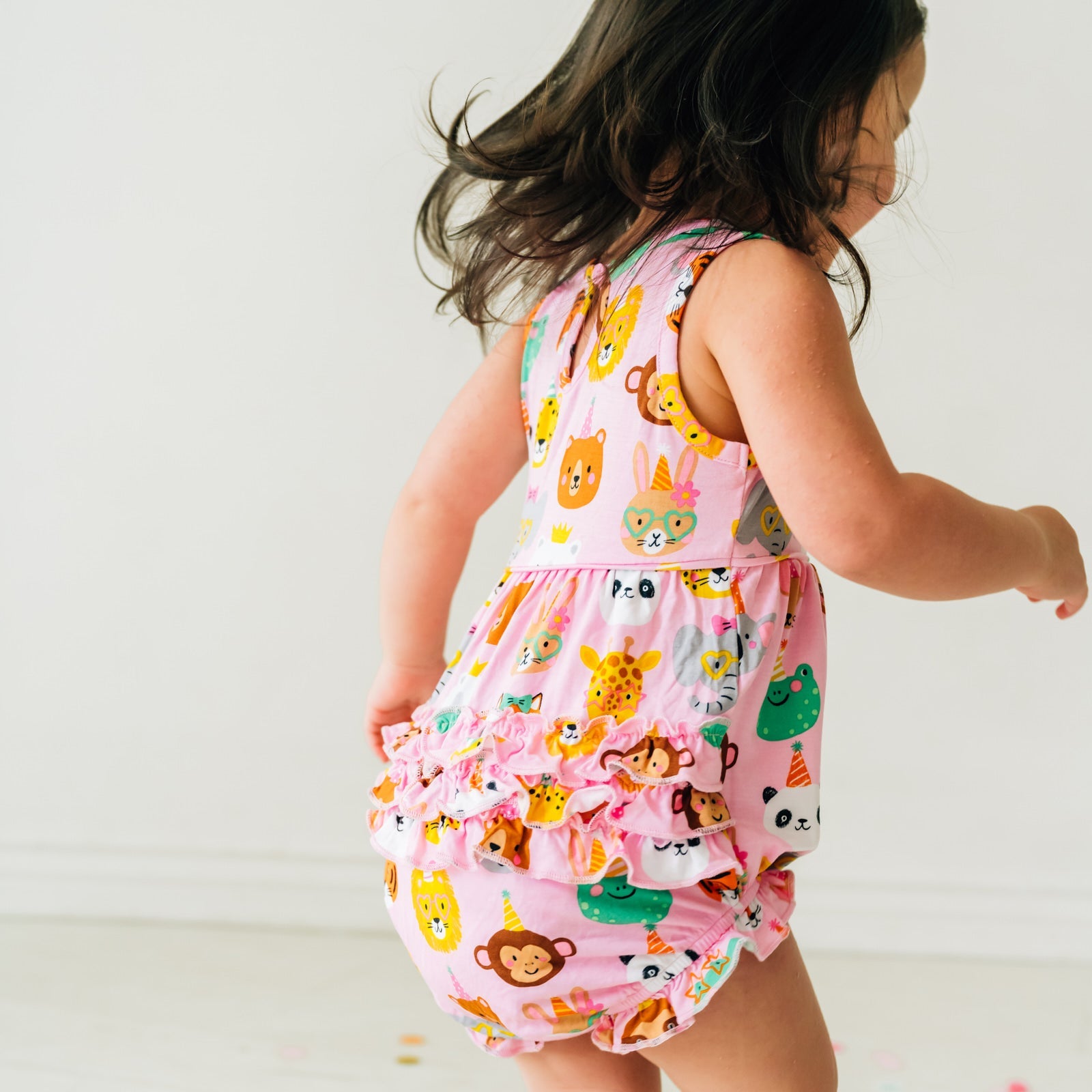 Pink Party Pals Bubble Romper - Image 3