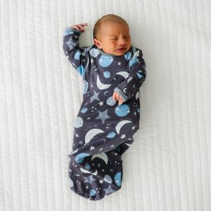 Blue To the Moon & Back Infant Gown