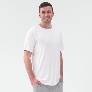 Bright White Men's Short Sleeve Pajama Top
