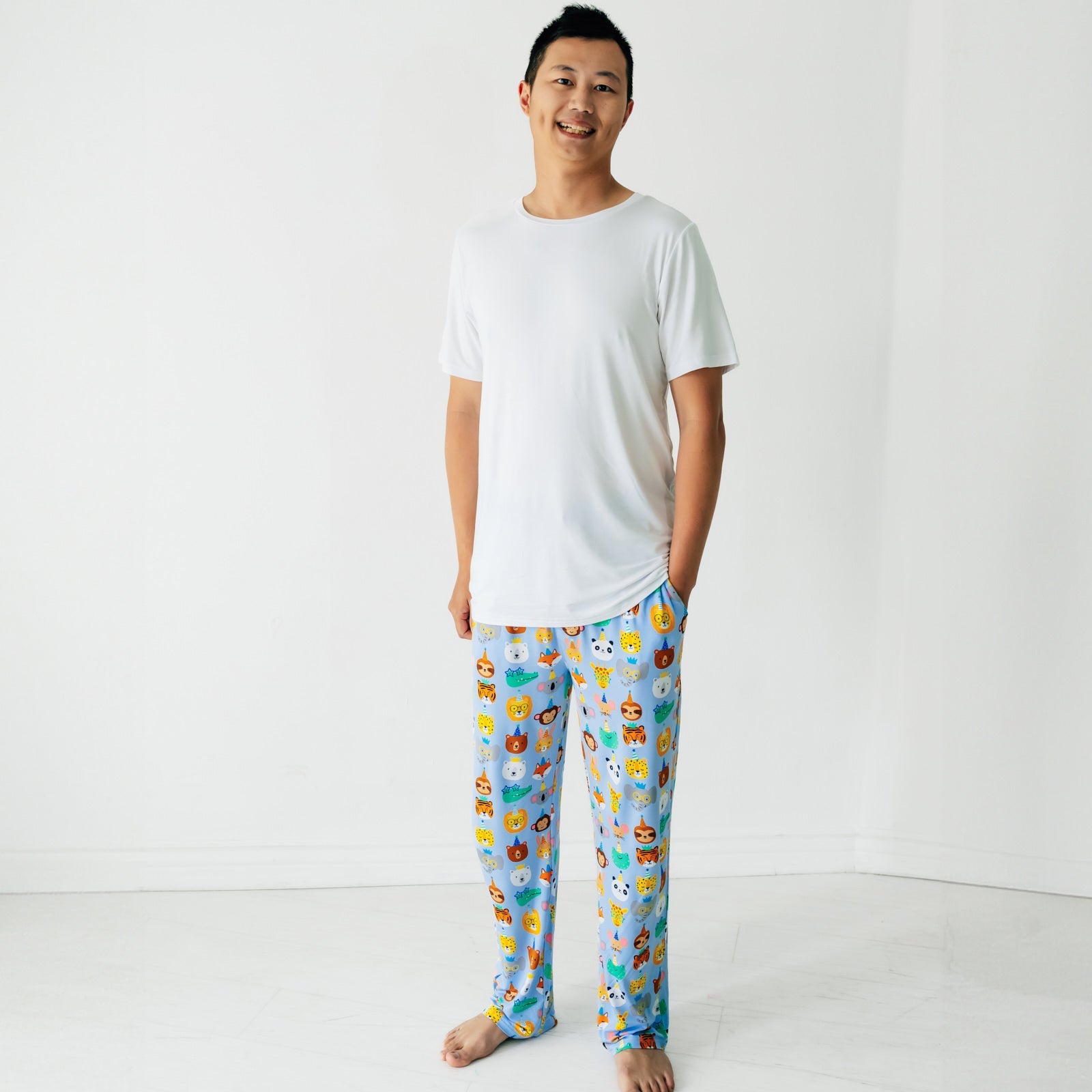 Blue Party Pals Men's Pajama Pants - Image 5