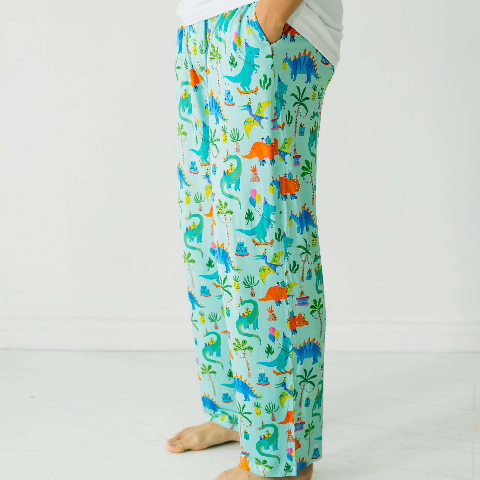 Prehistoric Party Men's Pajama Pants - Image 3