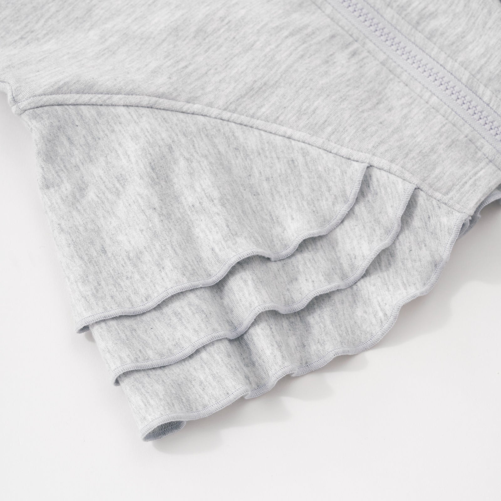 Light Heather Gray Peplum Hoodie - Image 4