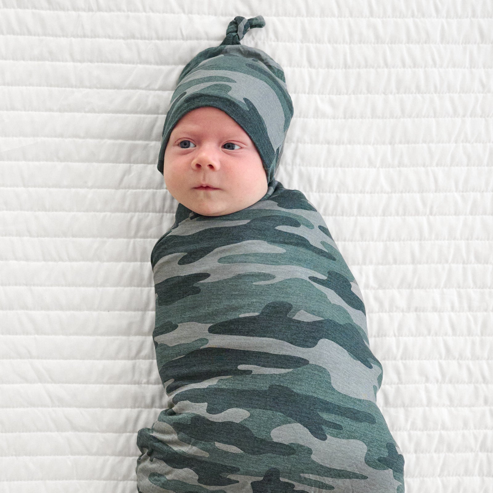 Vintage Camo Swaddle & Hat Set - Image 2