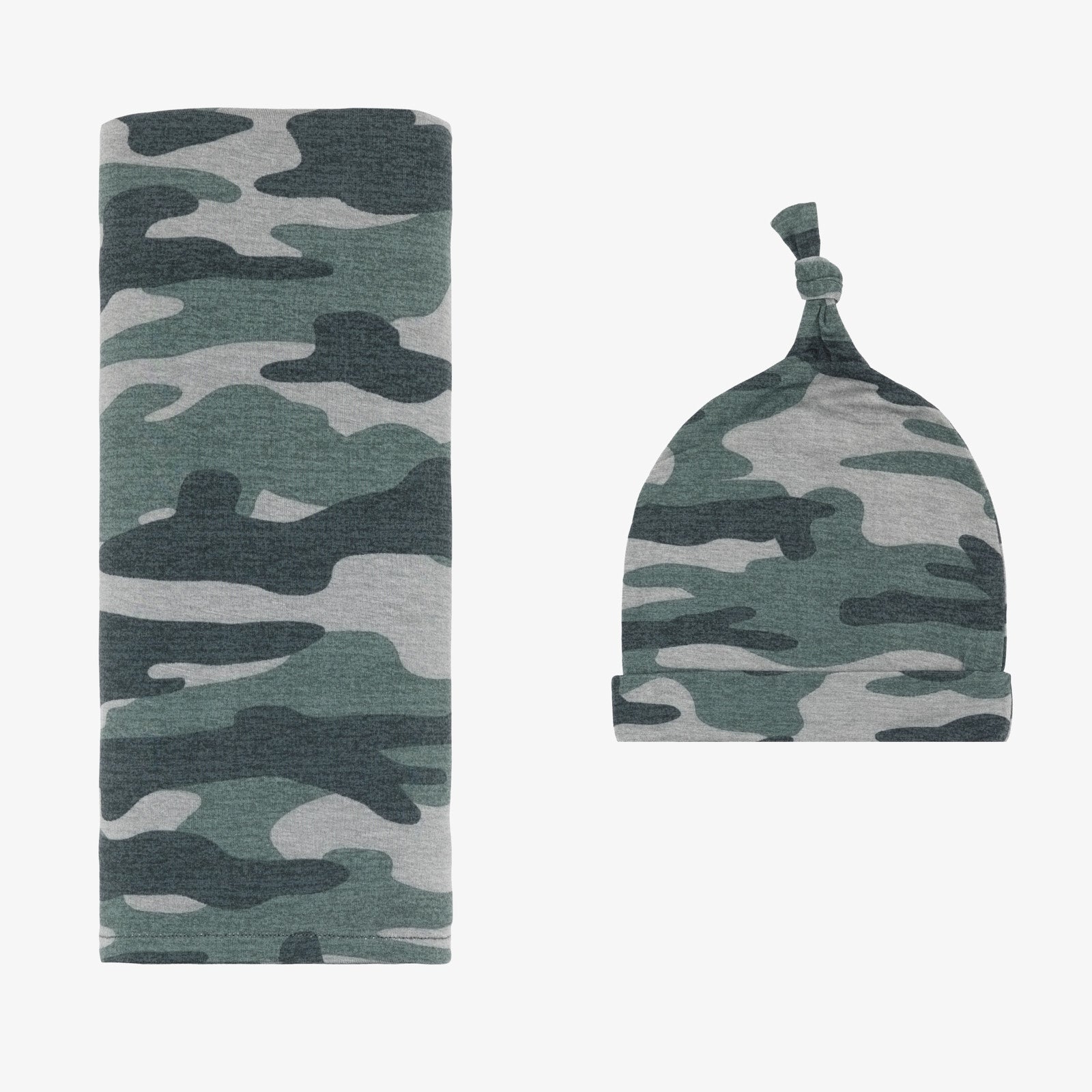 Vintage Camo Swaddle & Hat Set - Image 3