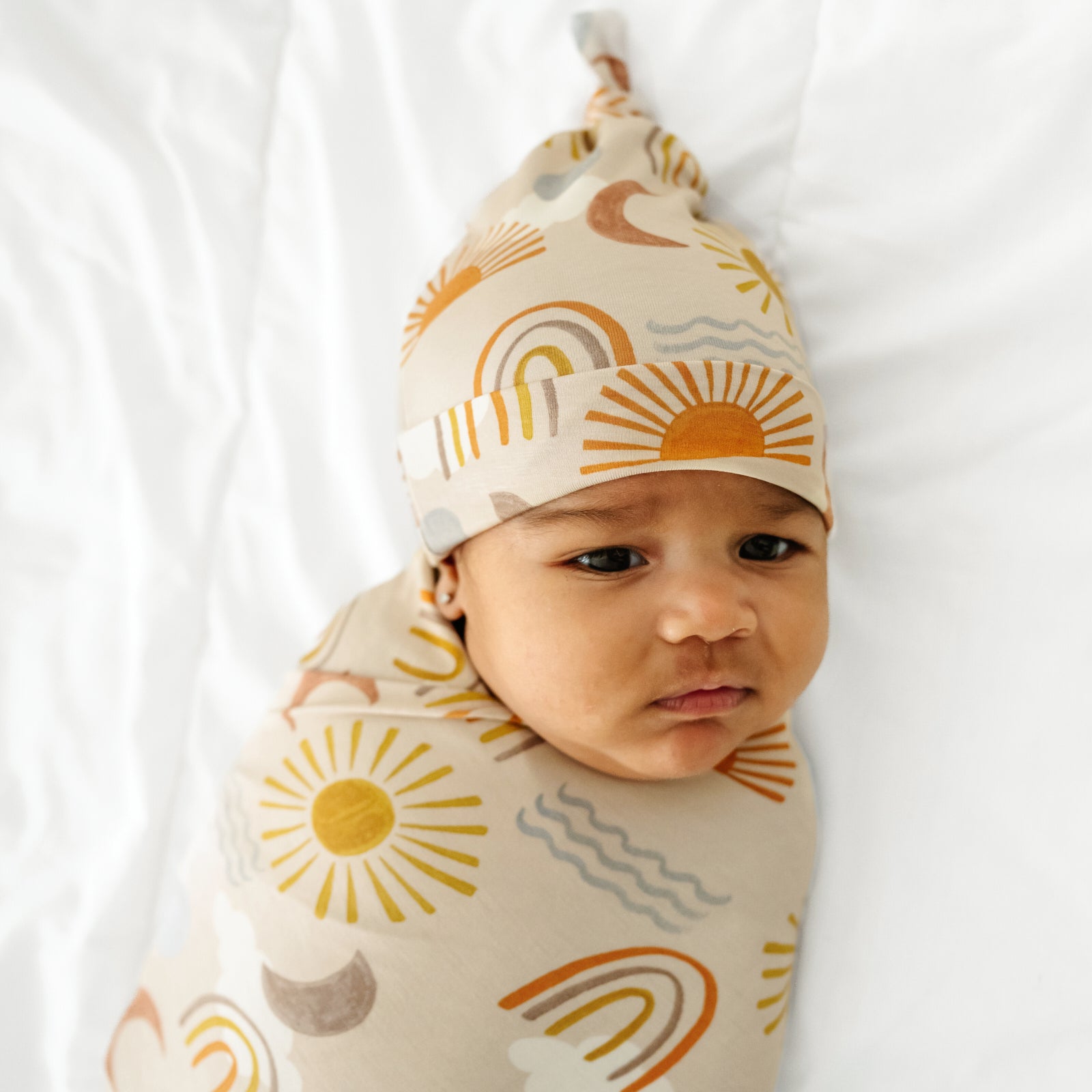 Desert Sunrise Swaddle & Hat Set - Image 3