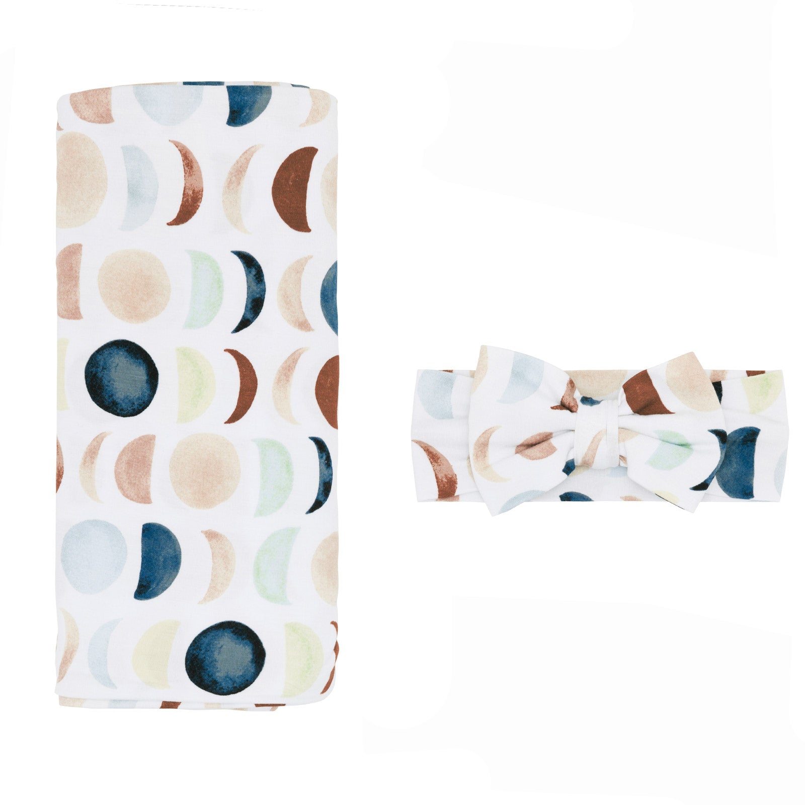 Luna Neutral Swaddle & Luxe Bow Headband Set - Image 6