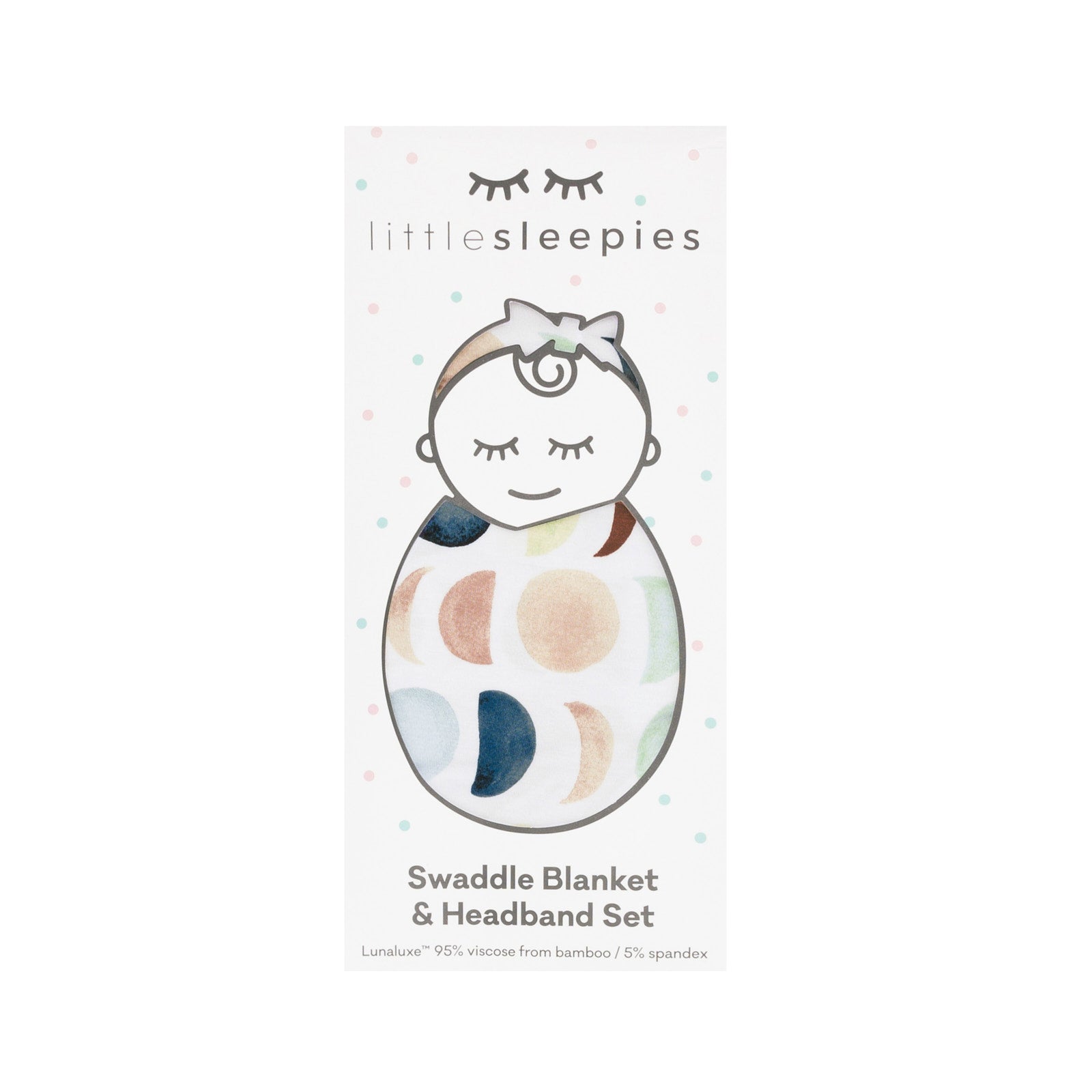 Luna Neutral Swaddle & Luxe Bow Headband Set - Image 7