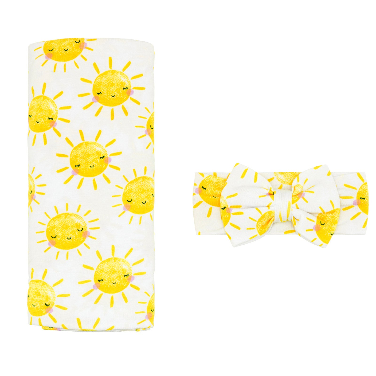 Sunshine Swaddle & Luxe Bow Headband Set - Image 3