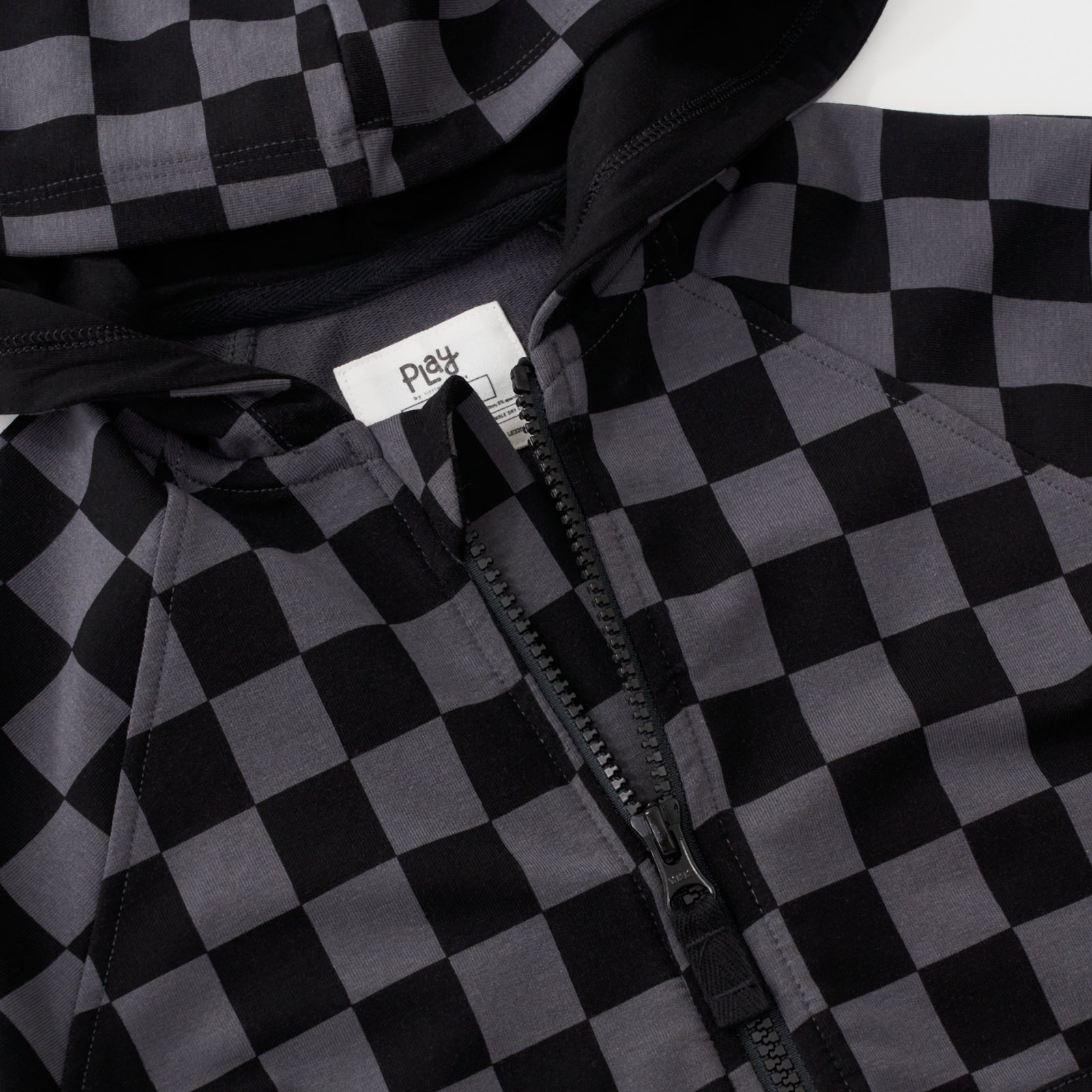 Monochrome Checks Zip Hoodie - Image 3