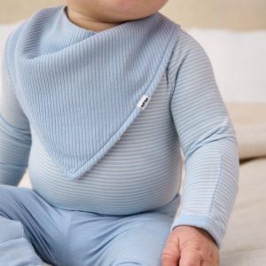 Light Fog Ribbed Bandana Bib