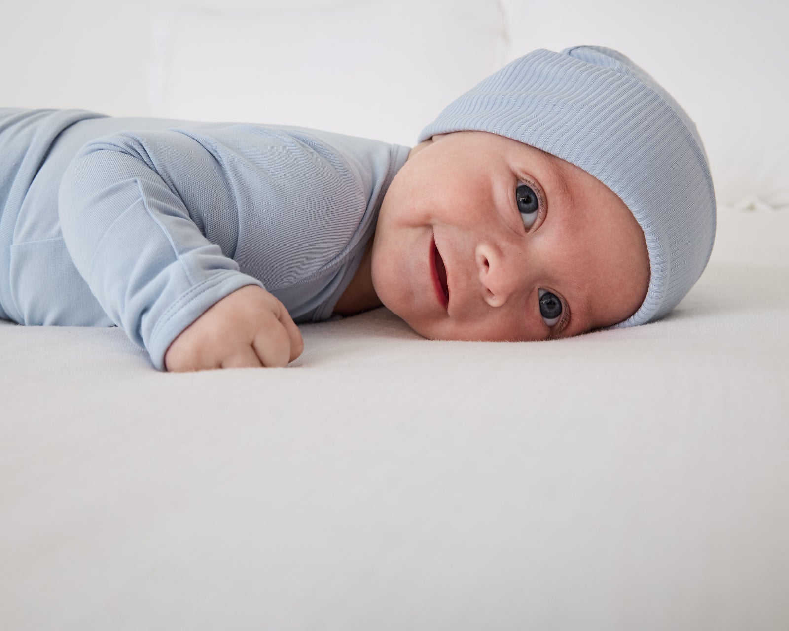 Light Fog Ribbed Infant Beanie - Image 4