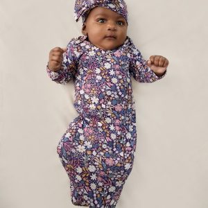 Midnight Petals Infant Gown