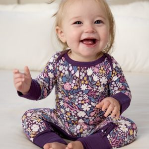 Midnight Petals Crescent Zippy