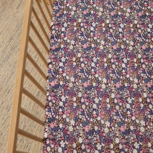 Midnight Petals Fitted Crib Sheet