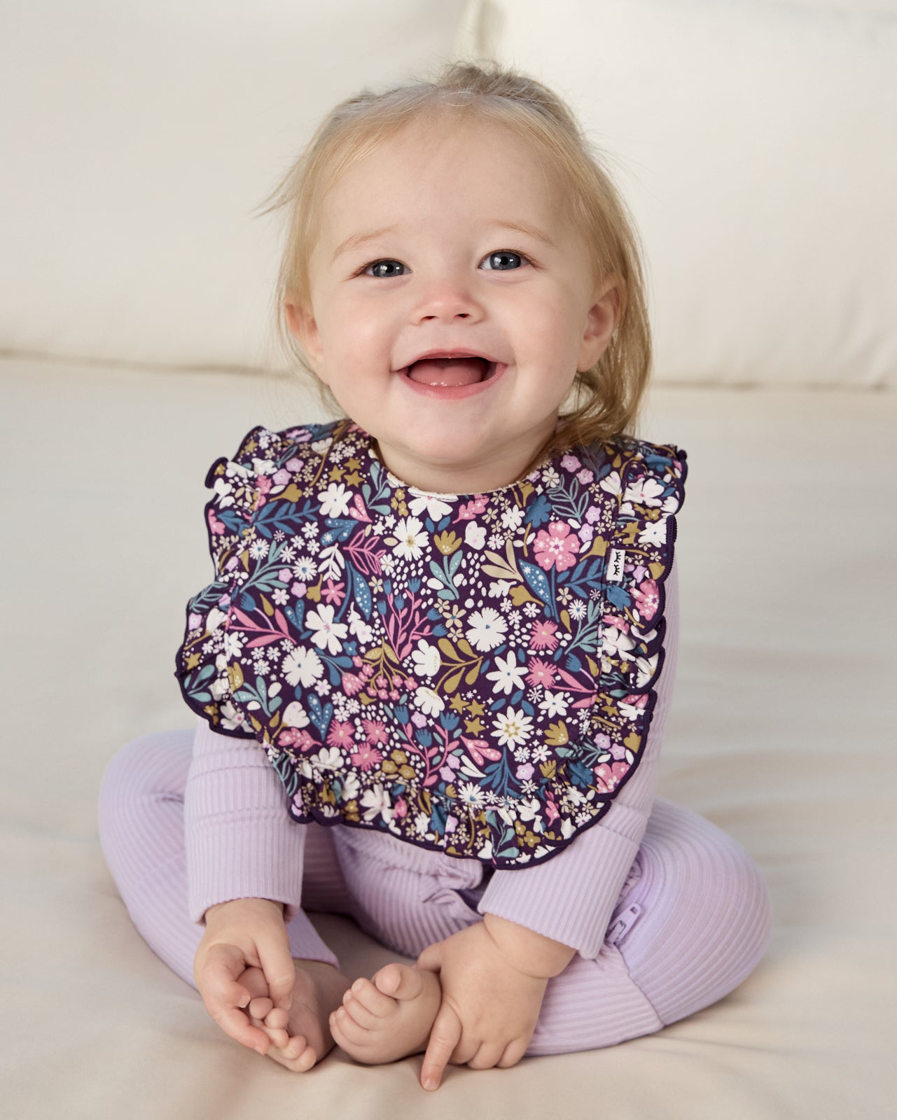 Midnight Petals Ruffle Bib - Image 3