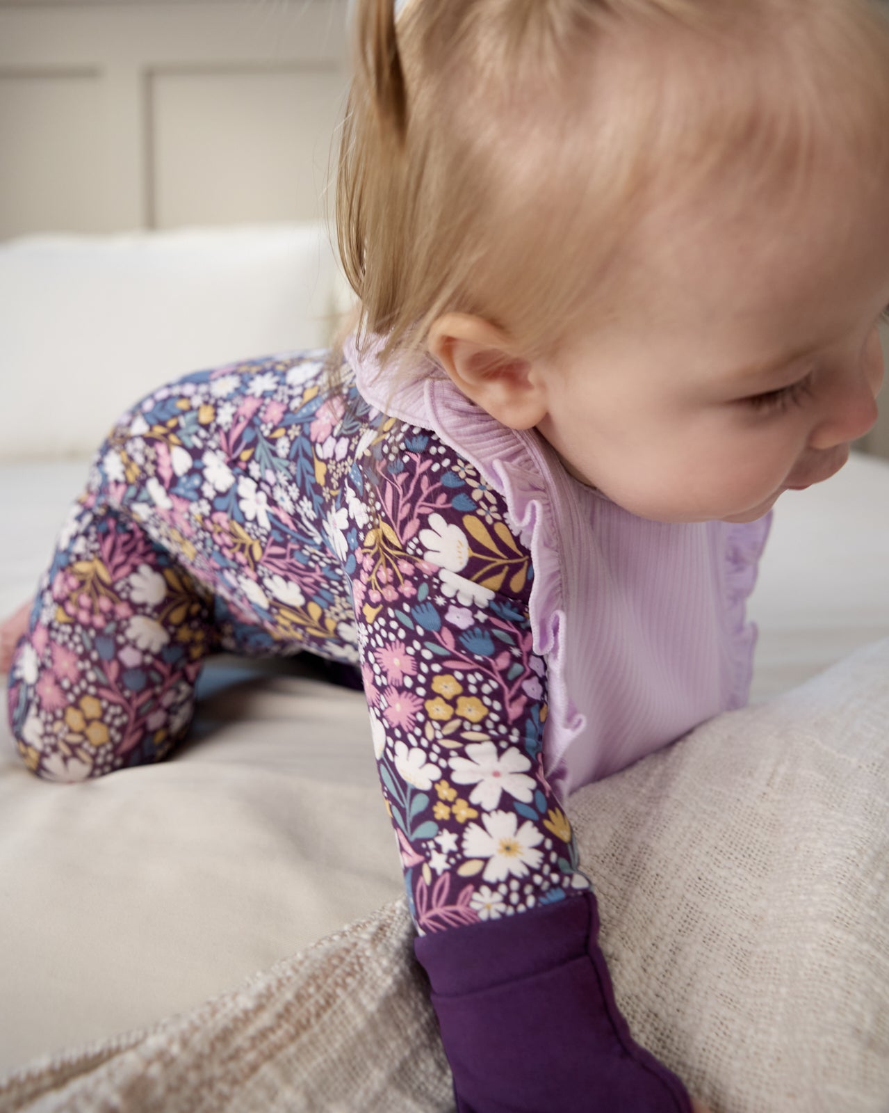 Misty Lavender Ribbed Ruffle Bib - Image 3