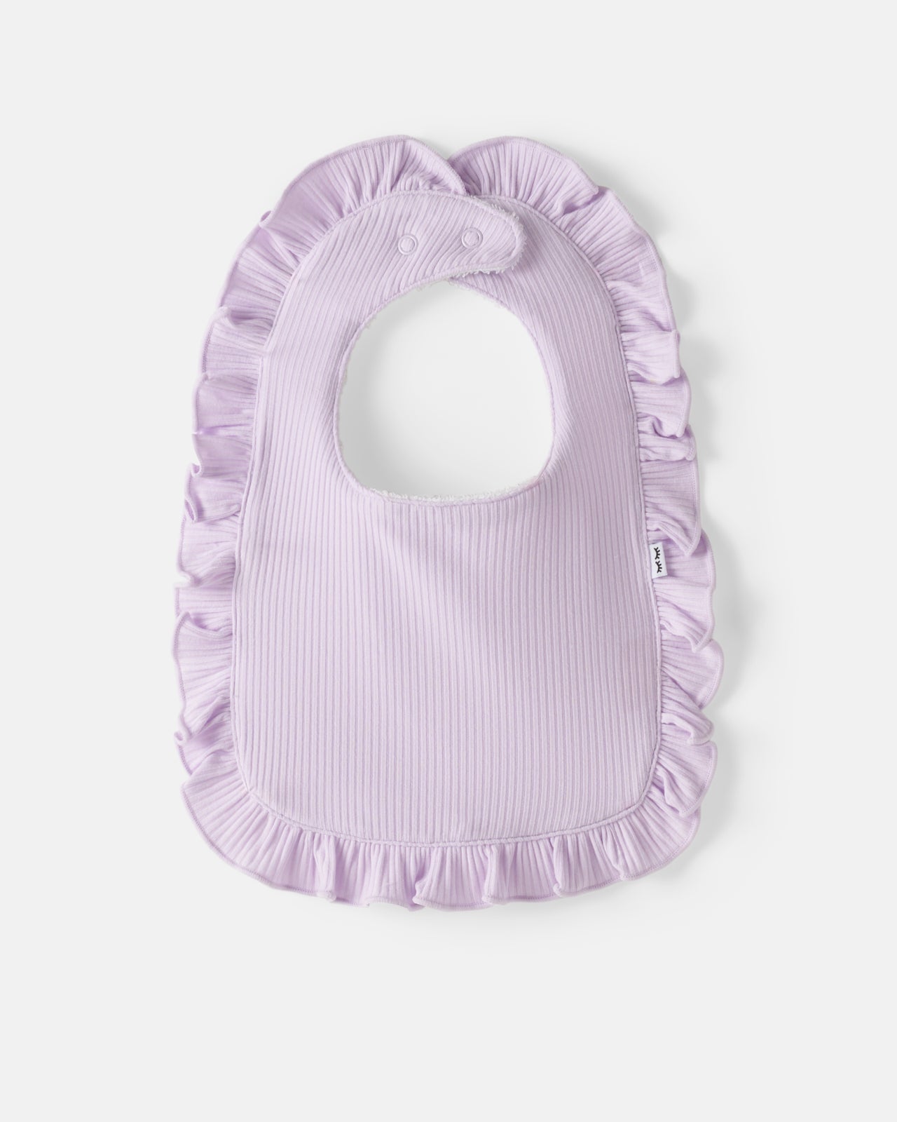 Misty Lavender Ribbed Ruffle Bib - Image 2