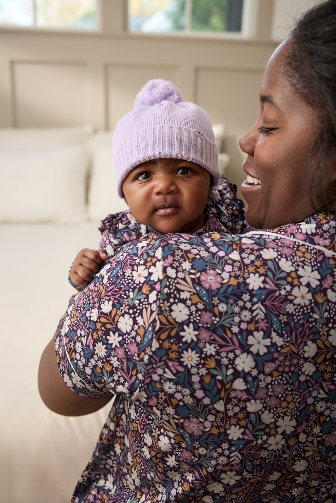 Misty Lavender Sweater Beanie Hat - Image 2
