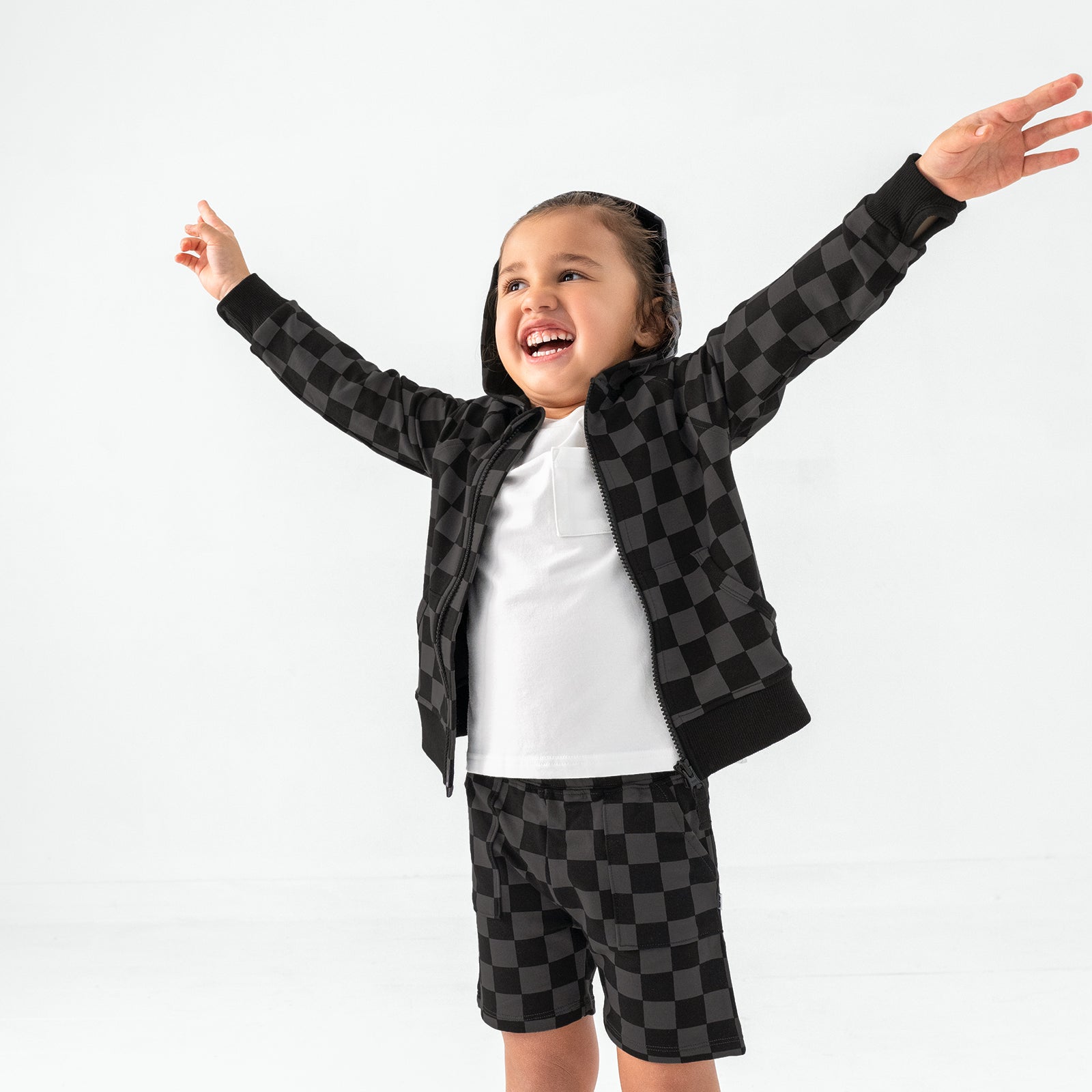 Monochrome Checks Shorts - Image 4