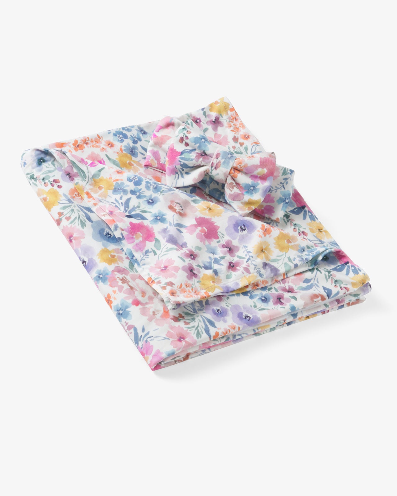Tiny Blooms Swaddle & Luxe Bow Headband Set - Image 5