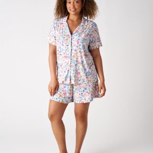 Tiny Blooms Women's Short Sleeve & Shorts Pajama Set