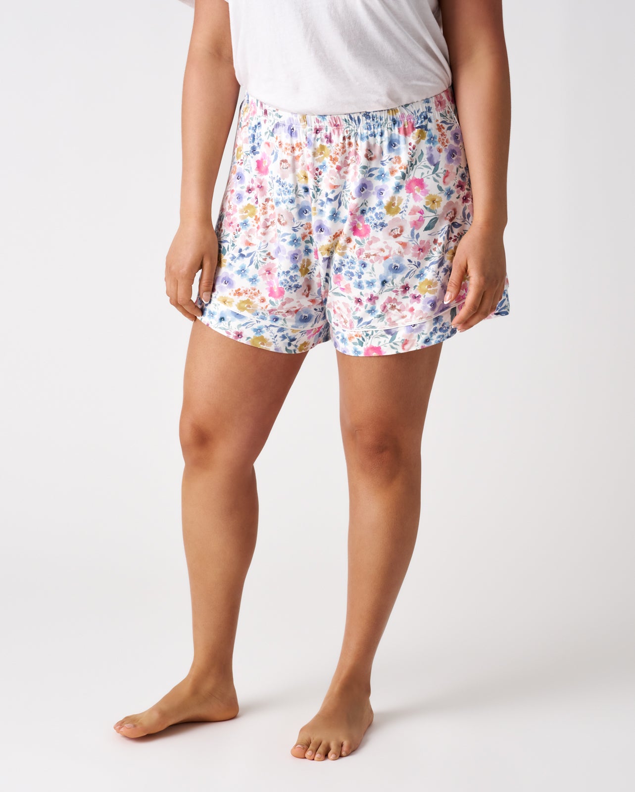 Tiny Blooms Women's Short Sleeve & Shorts Pajama Set - Image 4