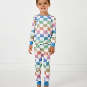 Ombre Cheery Checks Two-Piece Pajama Set