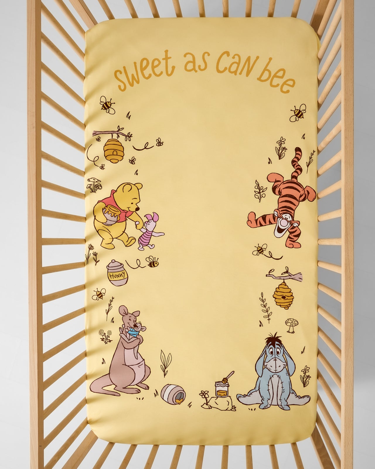 Disney Sweet As Can Bee Fitted Crib Sheet - Image 3