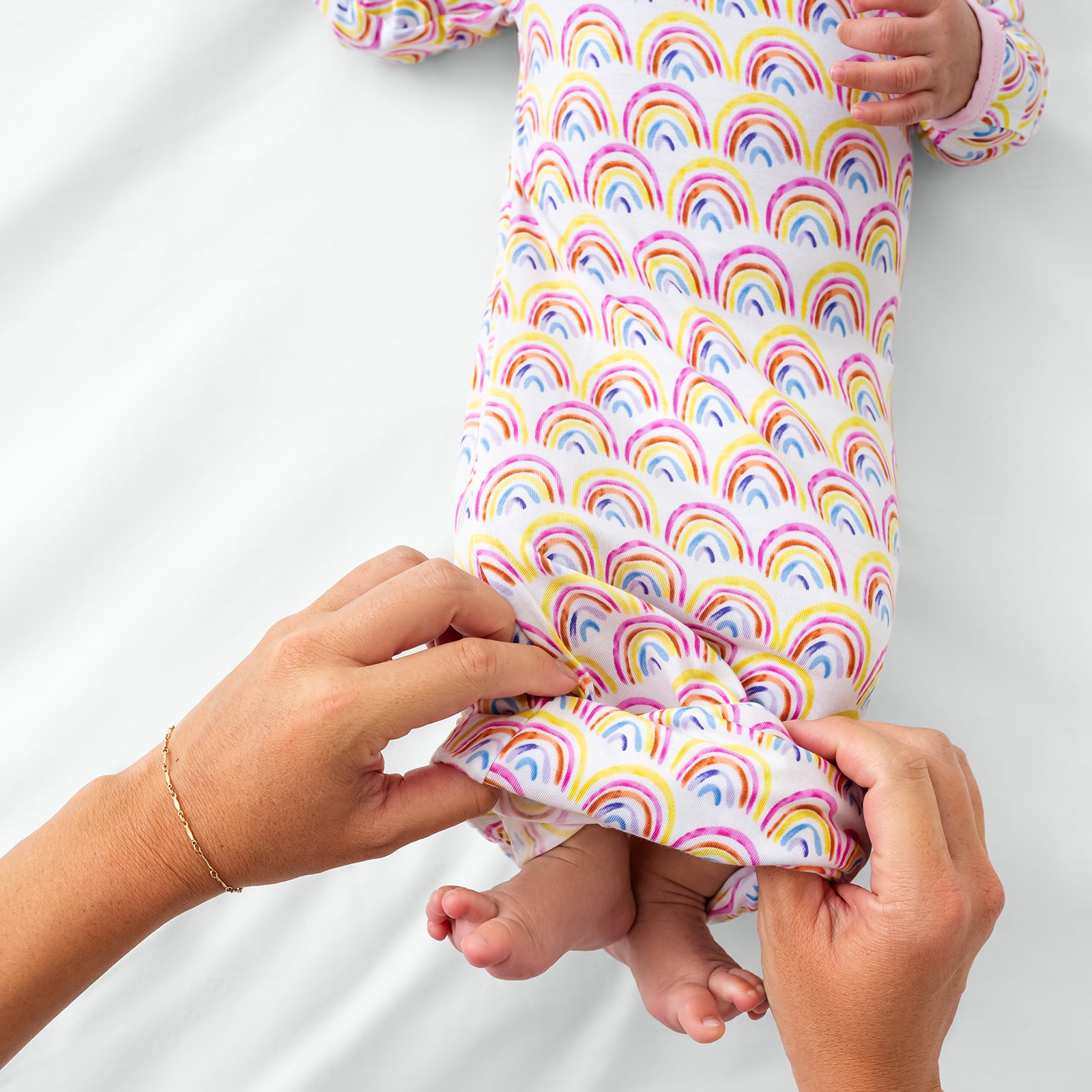 Pastel Rainbows Infant Gown - Image 2