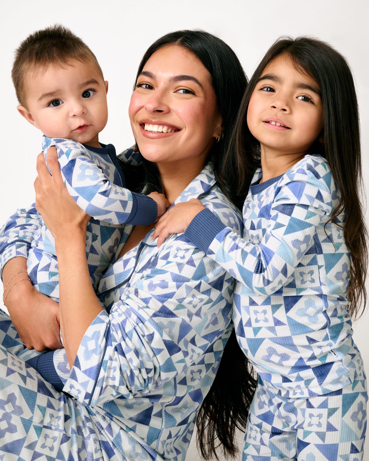 Patchwork Indigo Women's Ribbed Pajama Set - Image 5