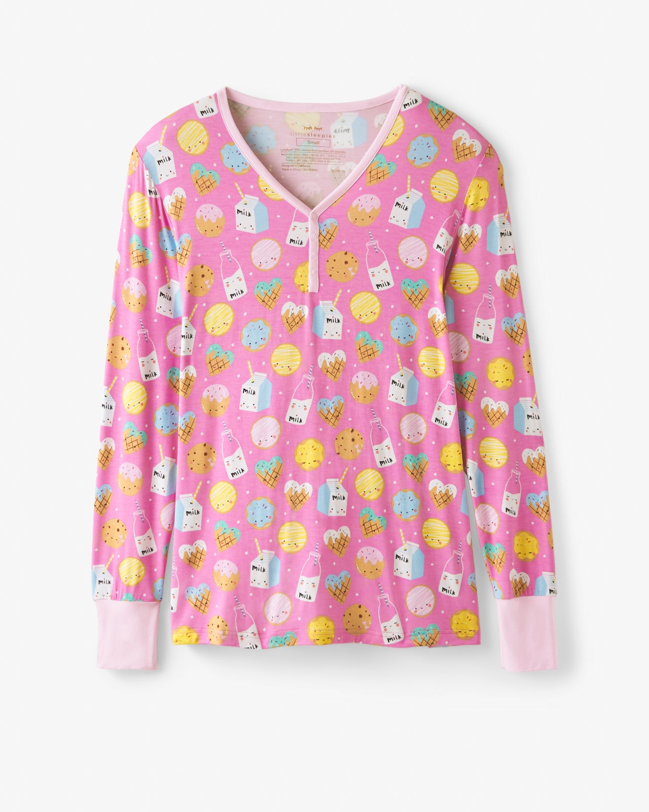 Pink Cookies & Milk Women's Pajama Top - Image 4