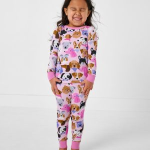 Pink Puppy Parade Two-Piece Pajama Set