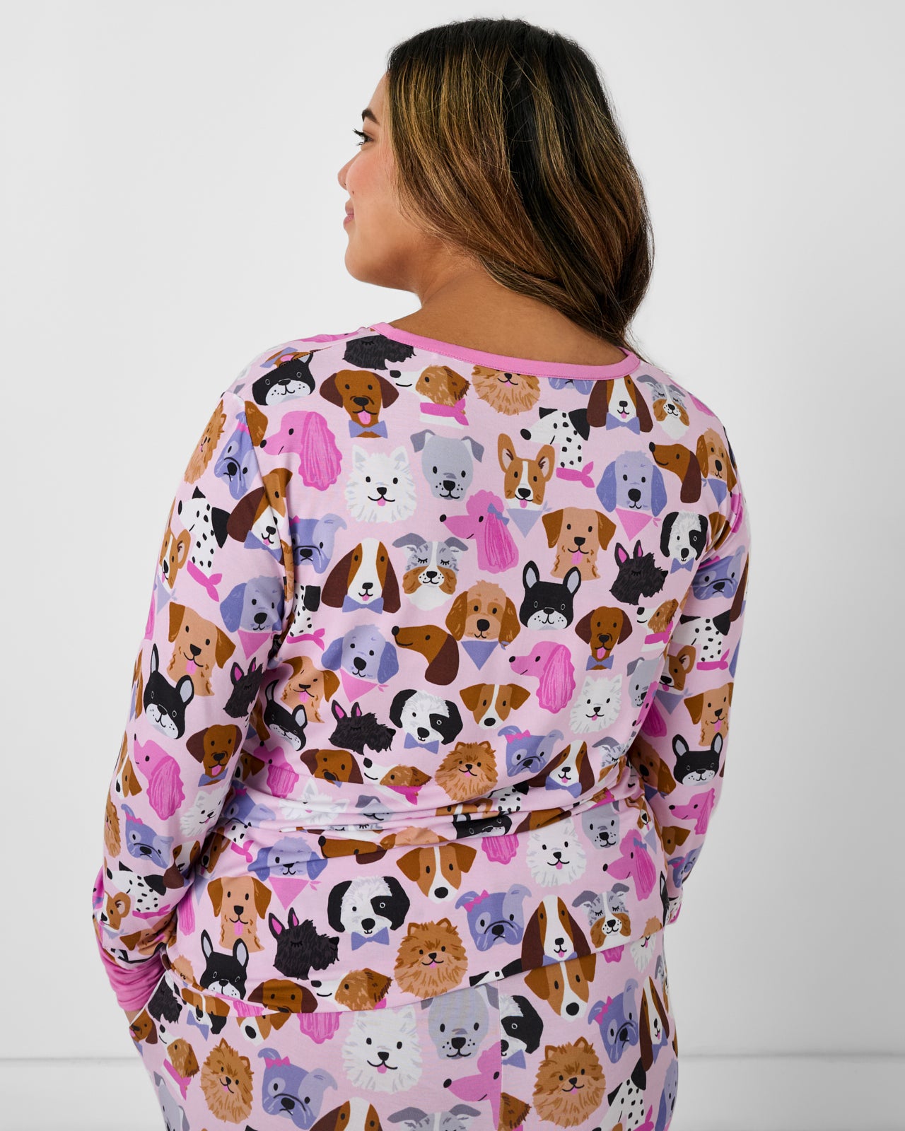 Pink Puppy Parade Women's Long Sleeve Pajama Top - Image 3