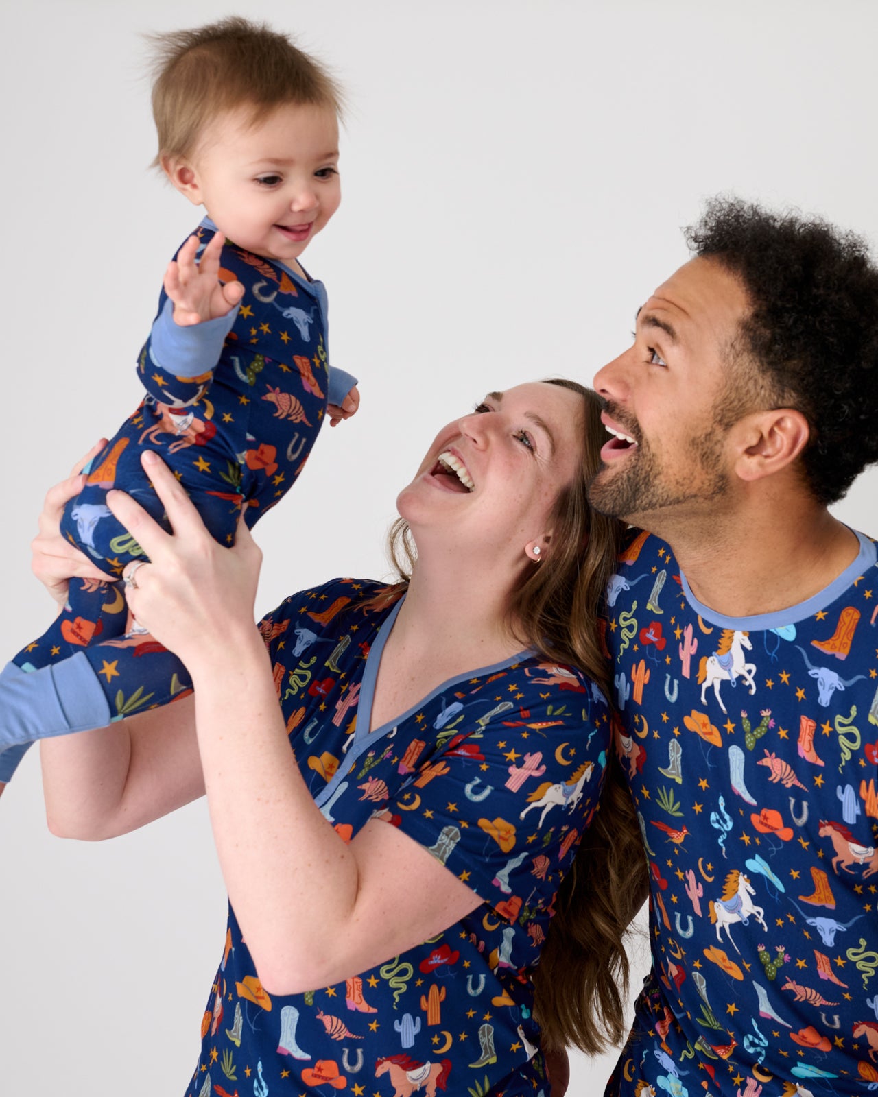 Blue Rancher Roundup Men's Short Sleeve Pajama Top - Image 4