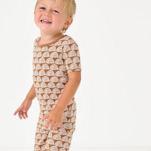 Rust Rainbows Two-Piece Short Sleeve & Shorts Pajama Set