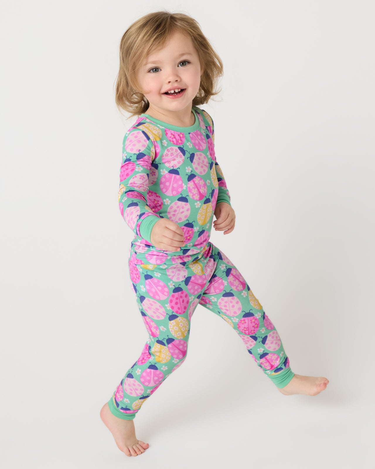 Ladybug Meadow Two-Piece Pajama Set - Image 2