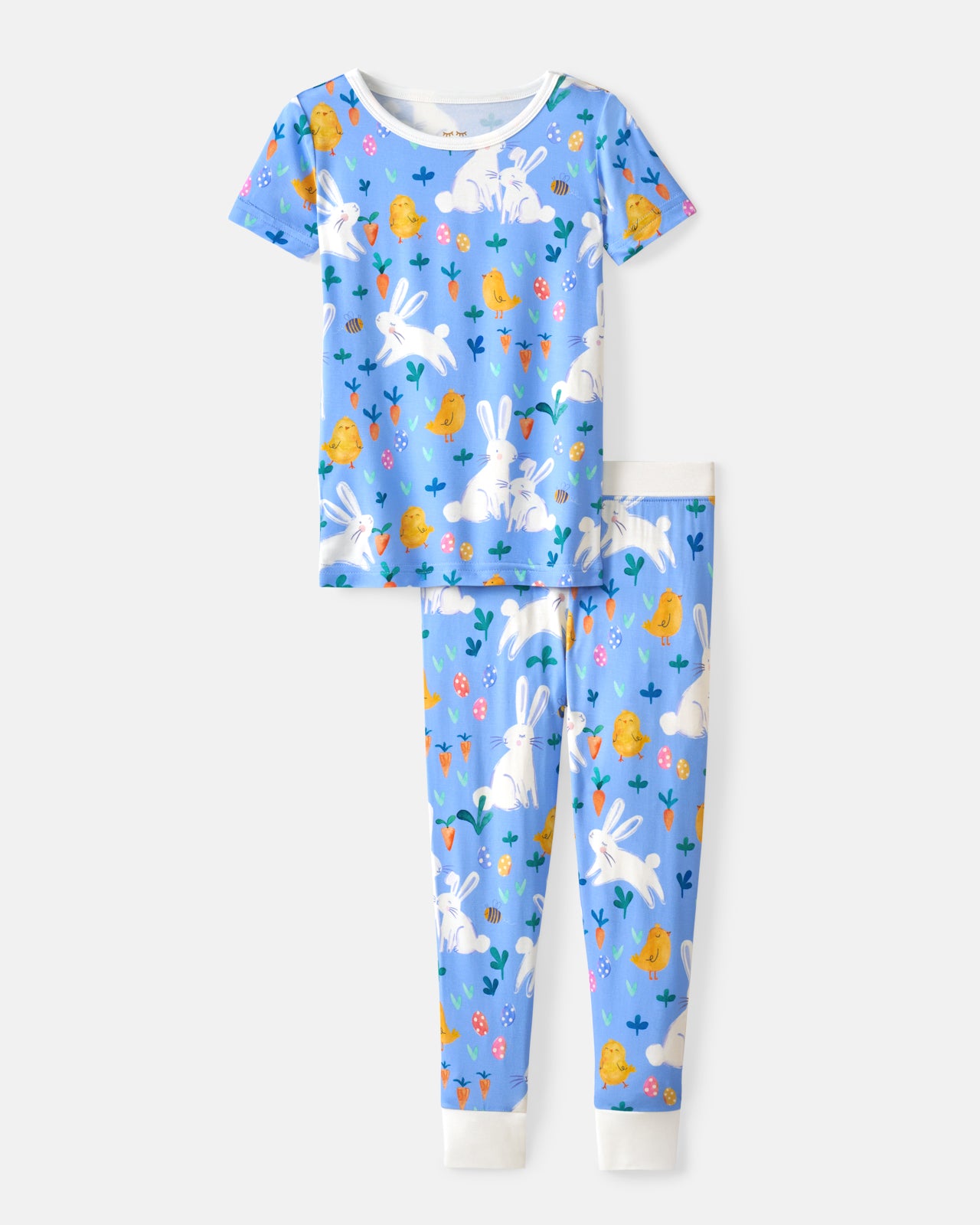 Bunny Patch Two-Piece Short Sleeve Pajama Set - Image 5