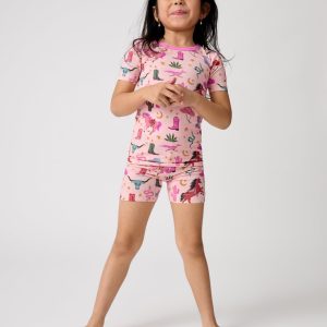 Pink Rancher Roundup Two-Piece Short Sleeve & Shorts Pajama Set