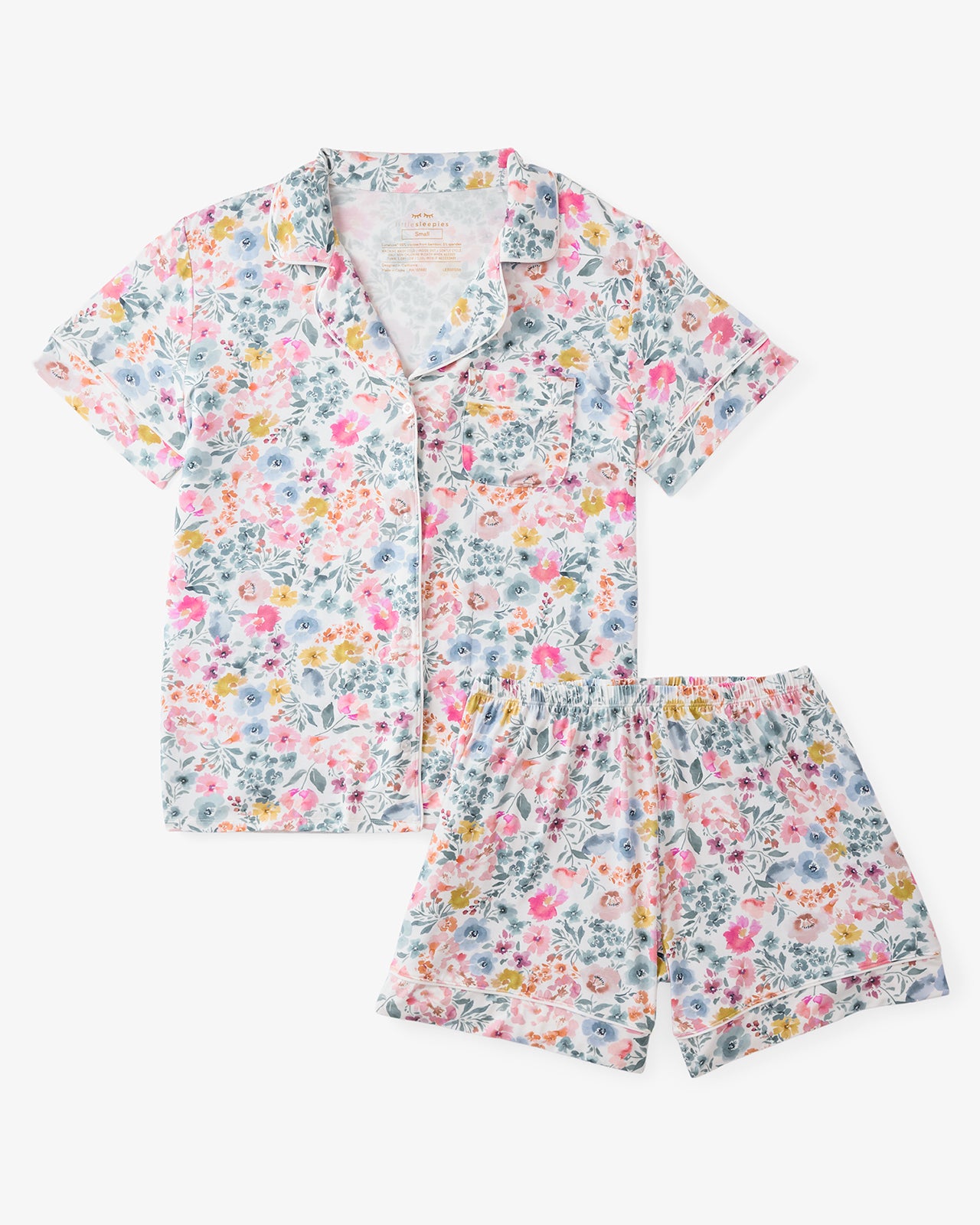 Tiny Blooms Women's Short Sleeve & Shorts Pajama Set - Image 8