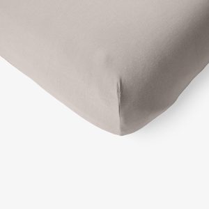 Dove Gray Fitted Mini Crib Sheet