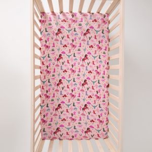 Pink Rancher Roundup Fitted Crib Sheet