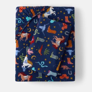 Blue Rancher Roundup Twin Sheet Set