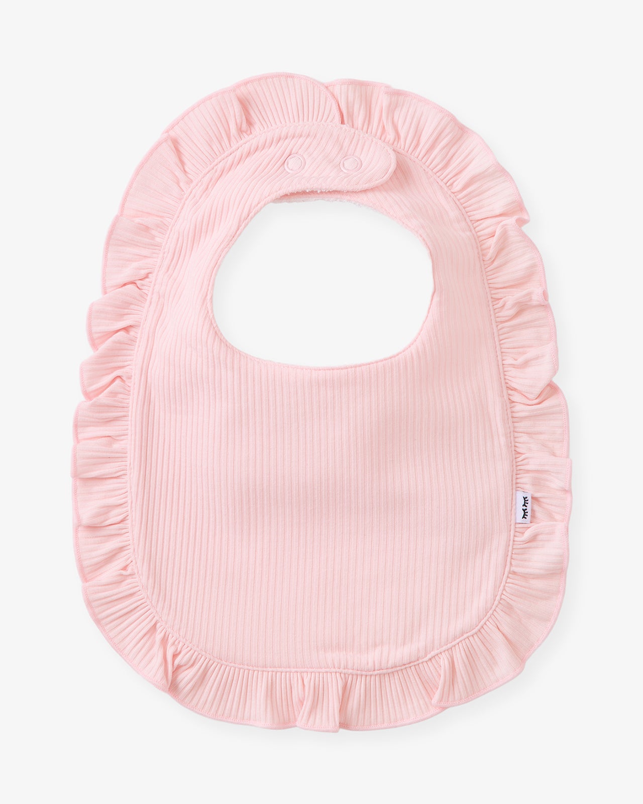 Prima Pink Ribbed Ruffle Bib - Image 3