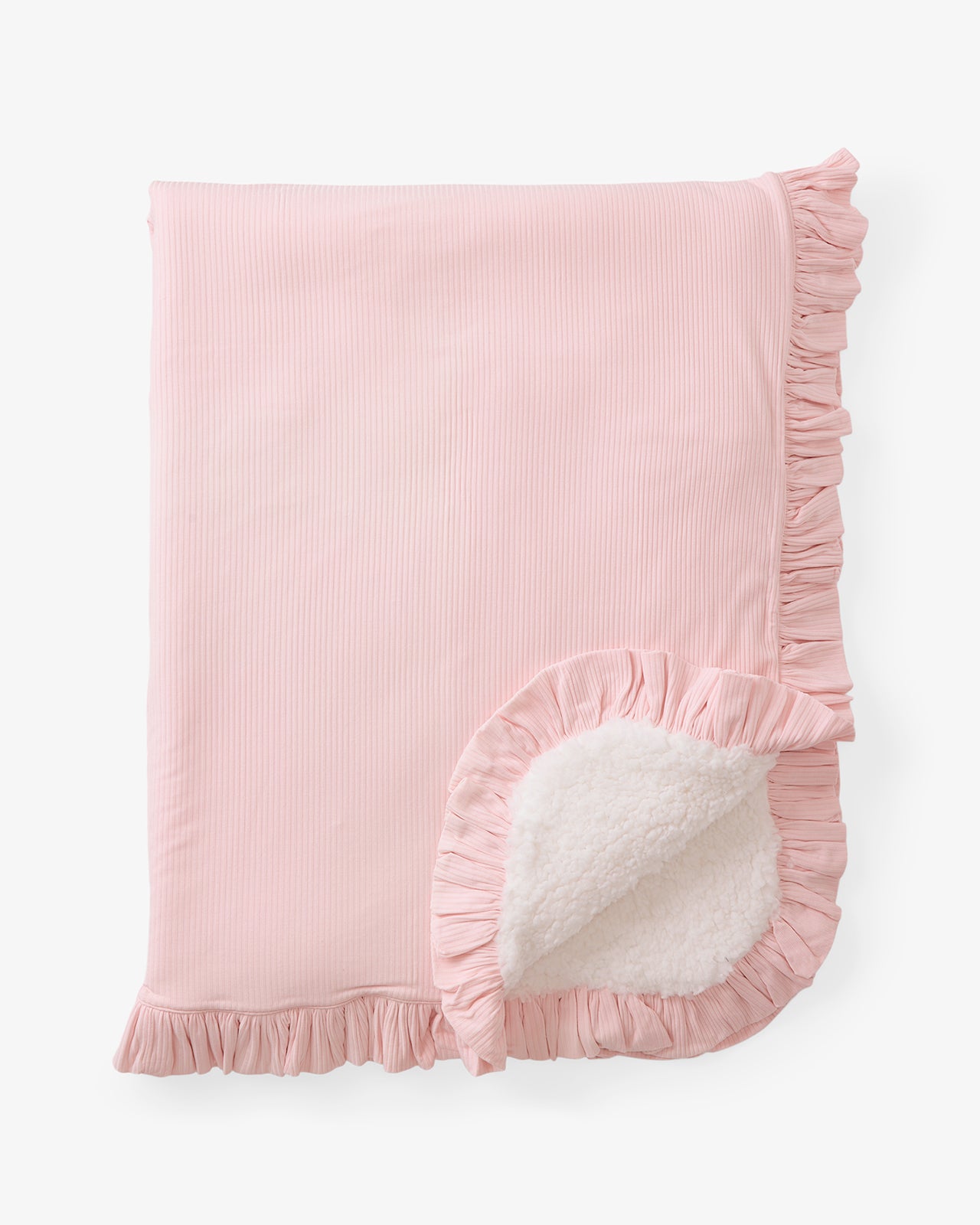 Prima Pink Ribbed Ruffle Mini Cloud Blanket? - Image 5