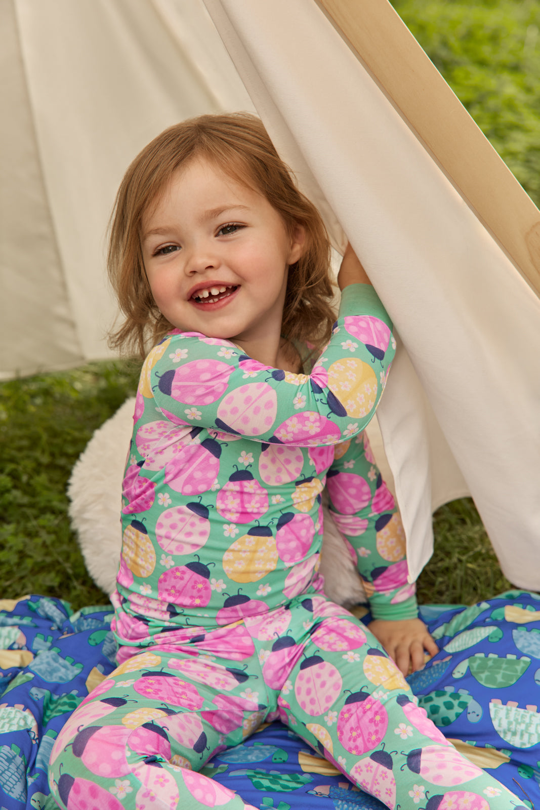 Ladybug Meadow Two-Piece Pajama Set - Image 6