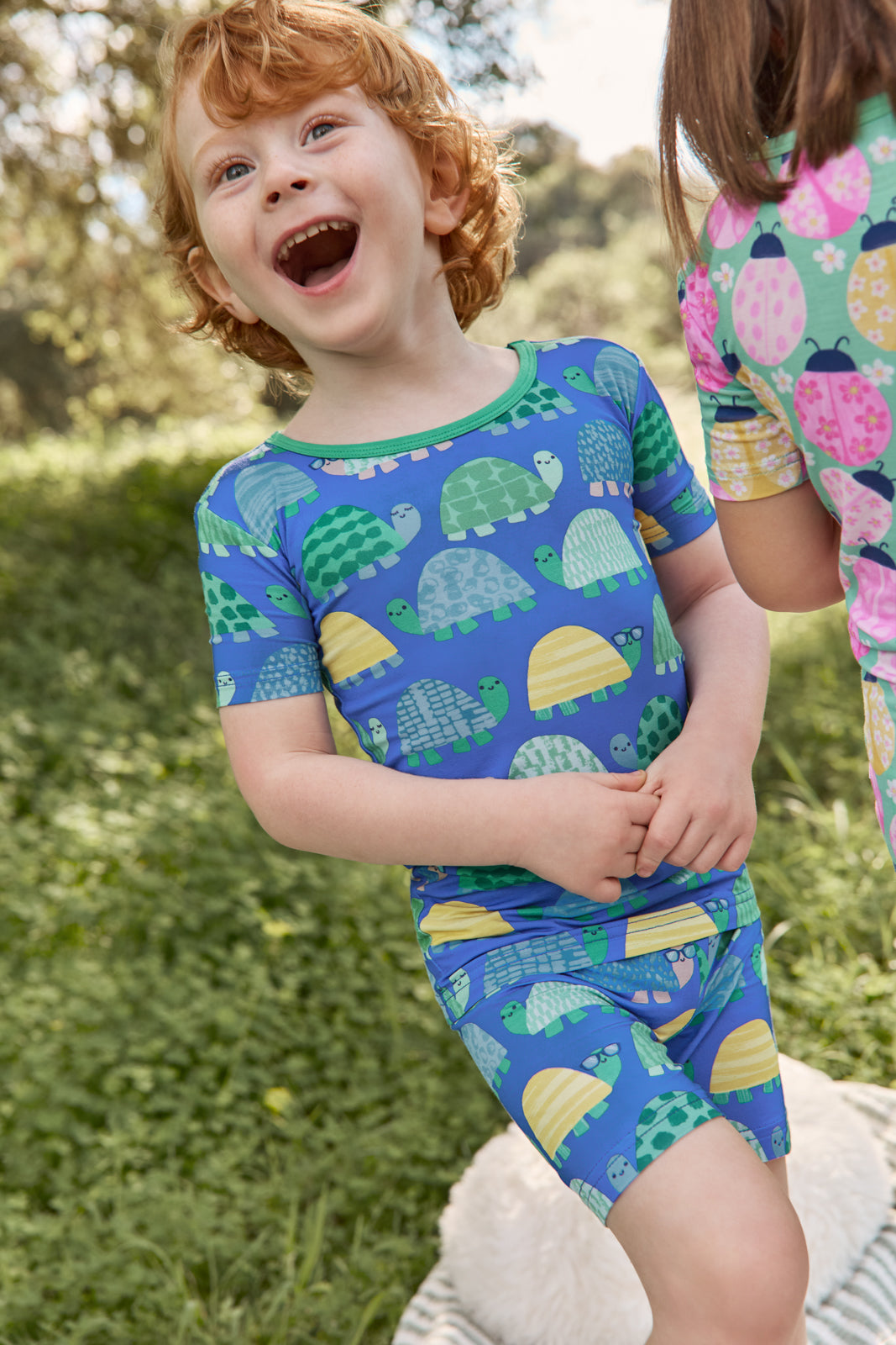 Shell Parade Two-Piece Short Sleeve & Shorts Pajama Set - Image 5
