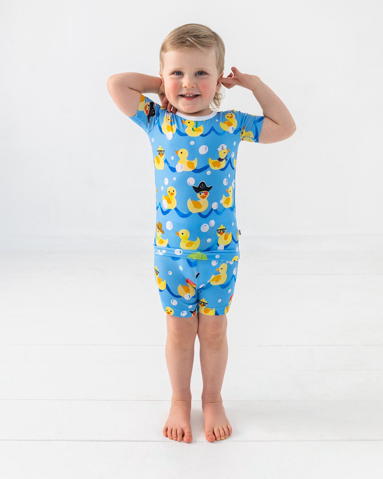 Splish Splash Two-Piece Short Sleeve & Shorts Pajama Set - Image 4