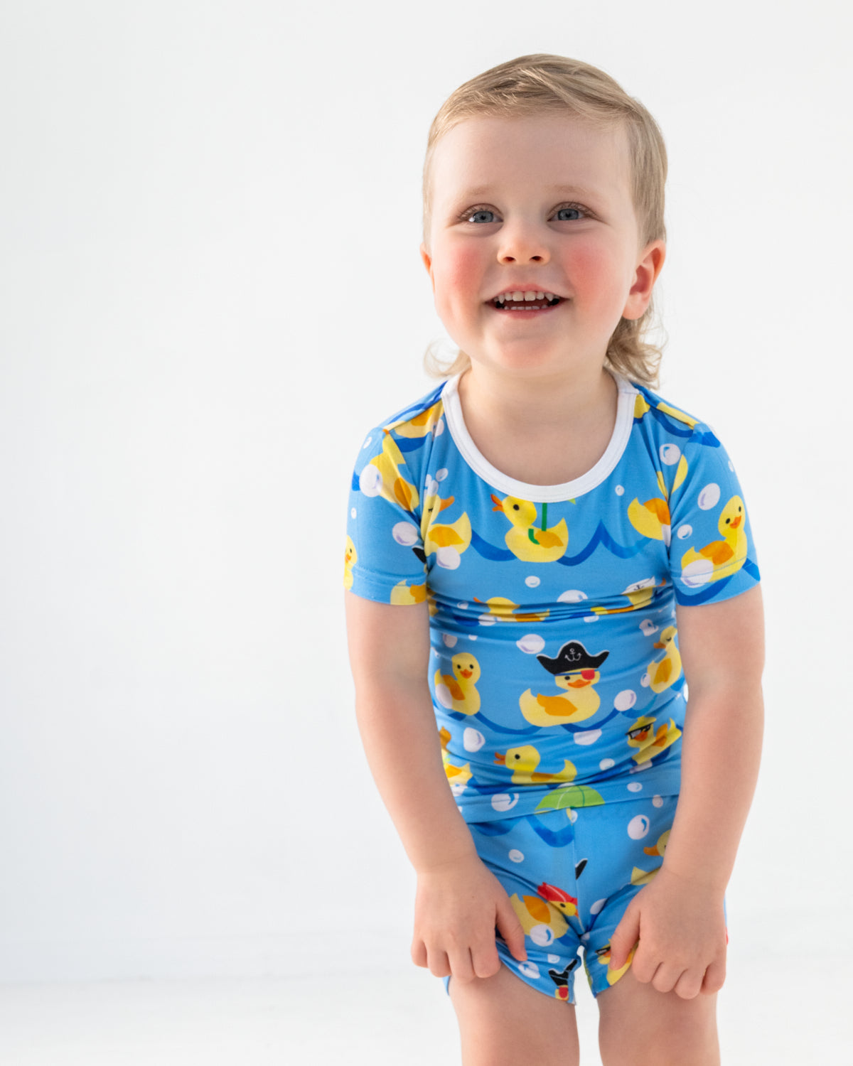 Splish Splash Two-Piece Short Sleeve & Shorts Pajama Set - Image 2