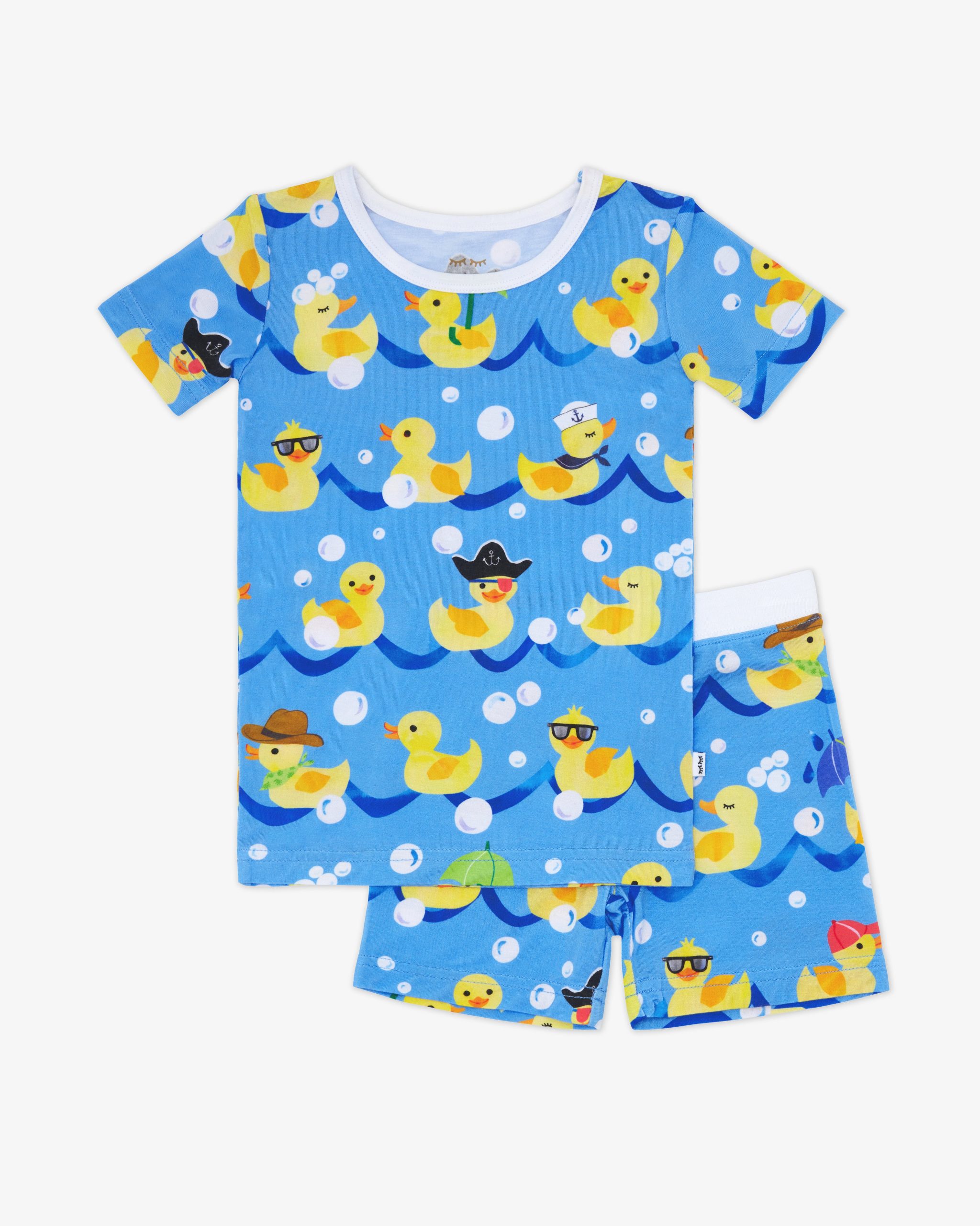 Splish Splash Two-Piece Short Sleeve & Shorts Pajama Set - Image 5
