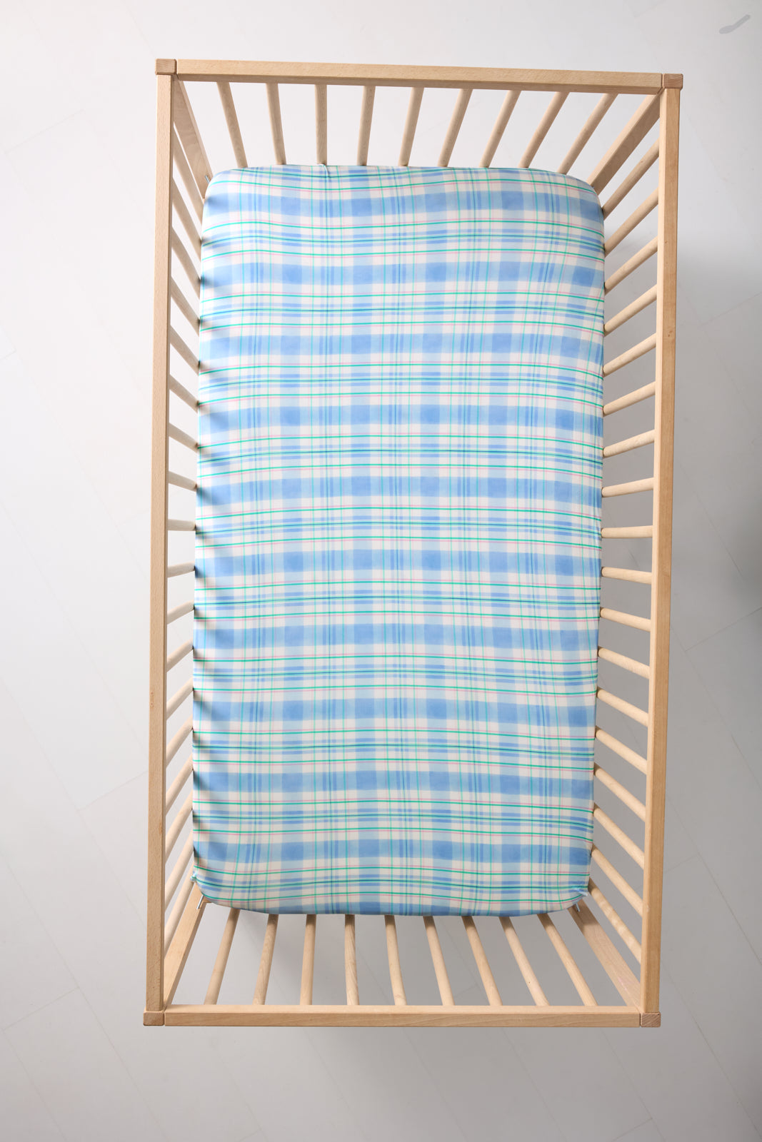 Springtime Plaid Fitted Crib Sheet